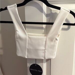 White Fox Boutique Cream Tank Top